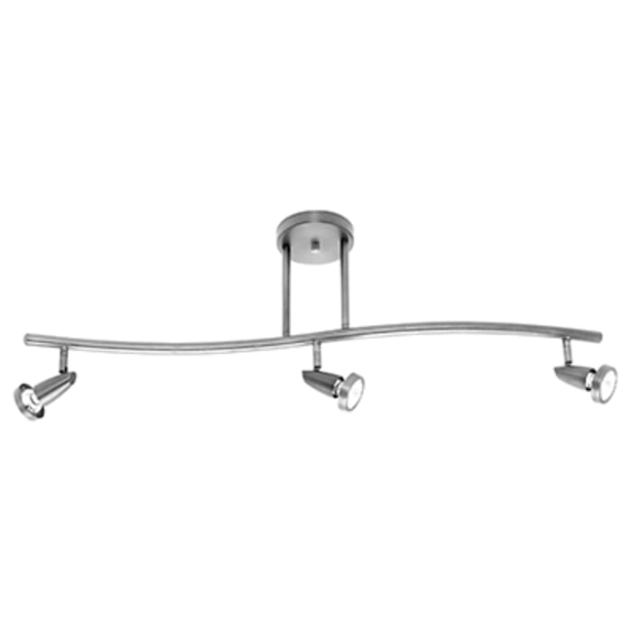 Access Lighting Mirage 3-Light Semi-Flush or Pendant in Brushed Steel Access Lighting Mirage 3-Light Semi-Flush or Pendant in Brushed Steel