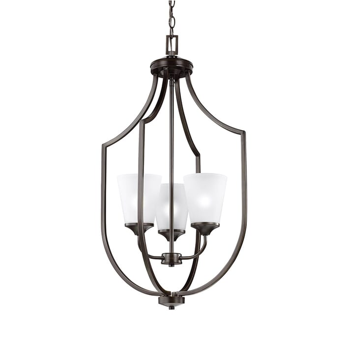 Sea Gull Hanford 3-Light Foyer Light in Bronze Sea Gull Hanford 3-Light Foyer Light in Bronze