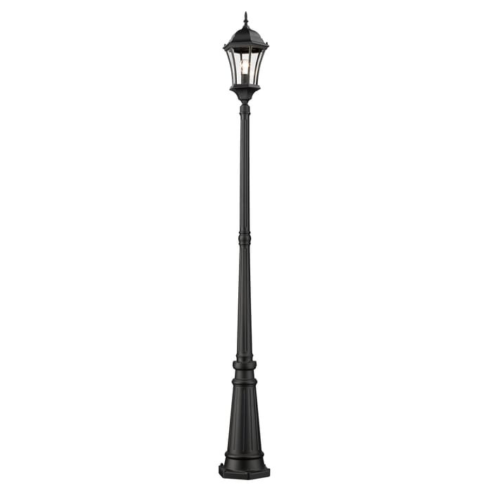 Z-Lite Wakefield 1-Light Outdoor Post Mounted Fixture Light In Black Z-Lite Wakefield 1-Light Outdoor Post Mounted Fixture Light In Black