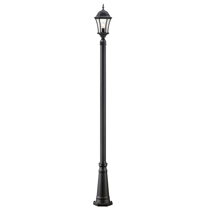 Z-Lite Wakefield 1-Light Outdoor Post Mounted Fixture Light In Black Z-Lite Wakefield 1-Light Outdoor Post Mounted Fixture Light In Black