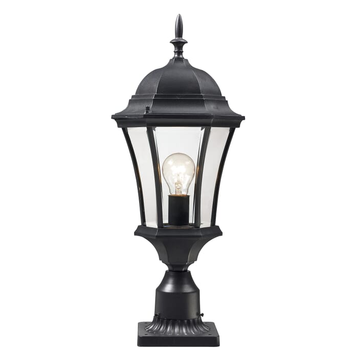Z-Lite Wakefield 1-Light Outdoor Pier Mounted Fixture Light In Black Z-Lite Wakefield 1-Light Outdoor Pier Mounted Fixture Light In Black