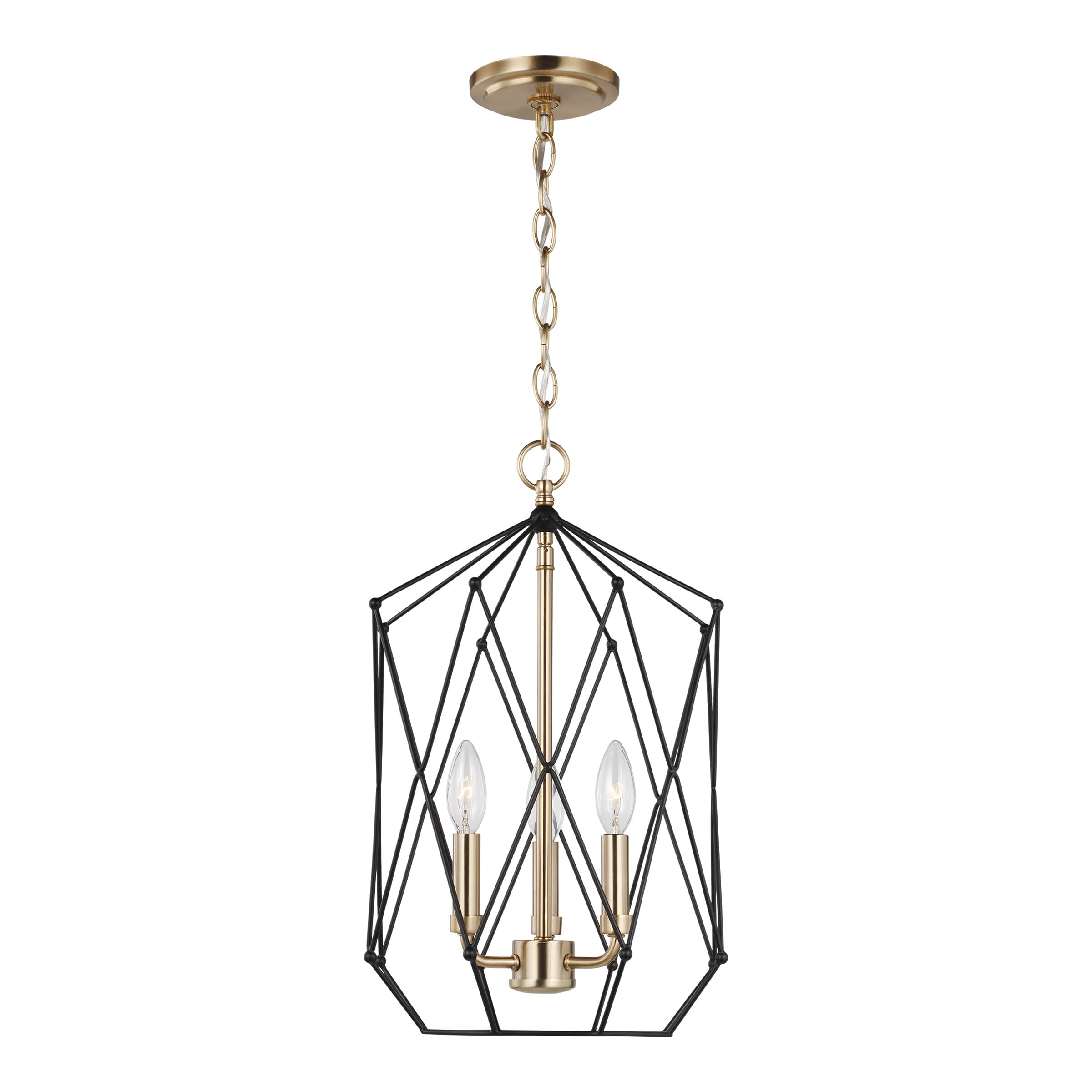 Sea Gull Zarra 3-Light Pendant Light in Satin Brass