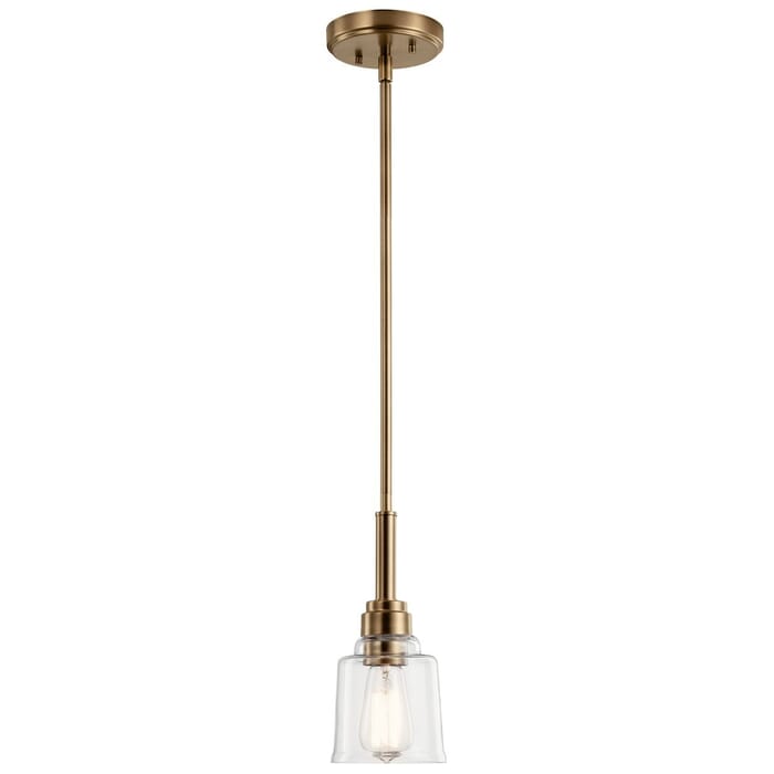 Kichler Lighting Aivian Industrial Mini Pendant in Weathered Brass Kichler Lighting Aivian Industrial Mini Pendant in Weathered Brass