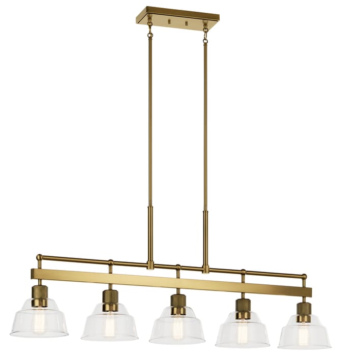 Kichler Lighting Eastmont 5-Light Industrial Chandelier in Brushed Brass Kichler Lighting Eastmont 5-Light Industrial Chandelier in Brushed Brass