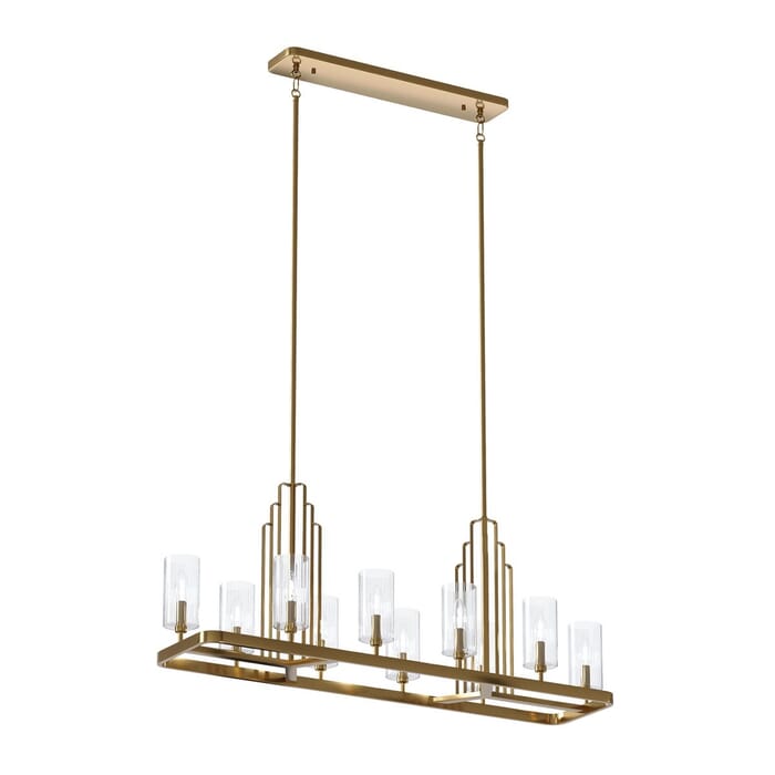 Kichler Lighting Kimrose 10-Light Transitional Chandelier in Brushed Natural Brass Kichler Lighting Kimrose 10-Light Transitional Chandelier in Brushed Natural Brass