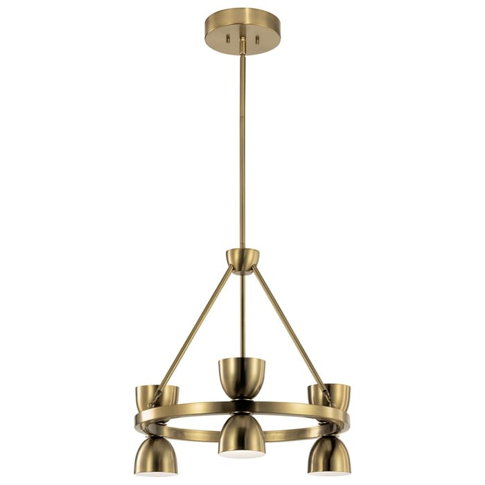 Kichler Lighting Baland 6-Light Transitional Chandelier in Brushed Natural Brass Kichler Lighting Baland 6-Light Transitional Chandelier in Brushed Natural Brass