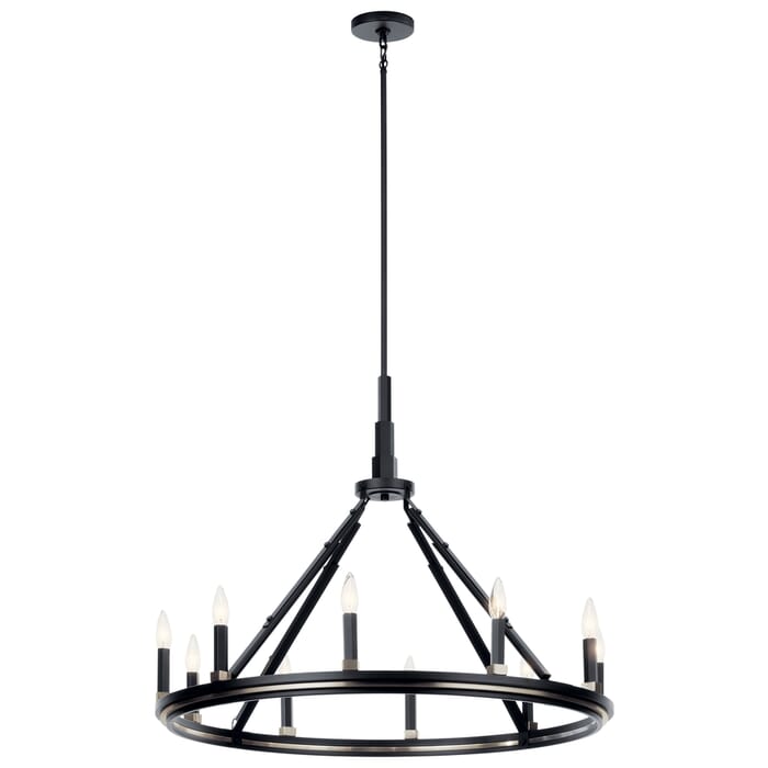 Kichler Lighting Emmala 10-Light Transitional Chandelier in Black Kichler Lighting Emmala 10-Light Transitional Chandelier in Black