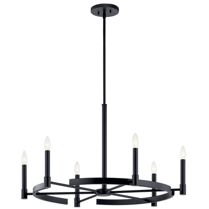 Kichler Lighting Tolani 6-Light Contemporary Chandelier in Black Kichler Lighting Tolani 6-Light Contemporary Chandelier in Black