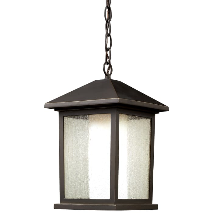 Z-Lite Mesa 1-Light Outdoor Chain Mount Ceiling Fixture Light In Oil Rubbed Bronze Z-Lite Mesa 1-Light Outdoor Chain Mount Ceiling Fixture Light In Oil Rubbed Bronze