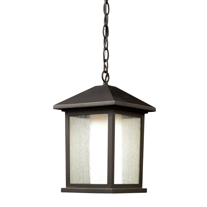 Z-Lite Mesa 1-Light Outdoor Chain Mount Ceiling Fixture Light In Oil Rubbed Bronze Z-Lite Mesa 1-Light Outdoor Chain Mount Ceiling Fixture Light In Oil Rubbed Bronze