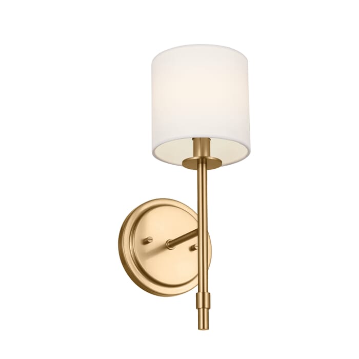 Ali 1-Light Wall Sconce in Brushed Natural Brass Ali 1-Light Wall Sconce in Brushed Natural Brass