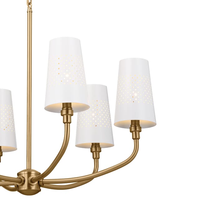 Adeena 6-Light Chandelier in Brushed Natural Brass Adeena 6-Light Chandelier in Brushed Natural Brass