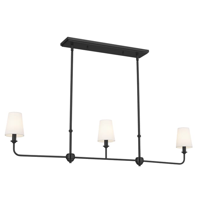 Pallas 3-Light Linear Chandelier in Black Pallas 3-Light Linear Chandelier in Black