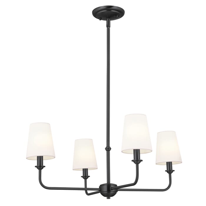 Pallas 4-Light Mini Chandelier in Black Pallas 4-Light Mini Chandelier in Black