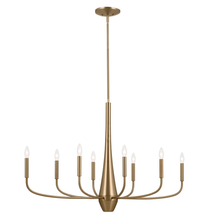 Deela 8-Light Chandelier in Champagne Bronze Deela 8-Light Chandelier in Champagne Bronze