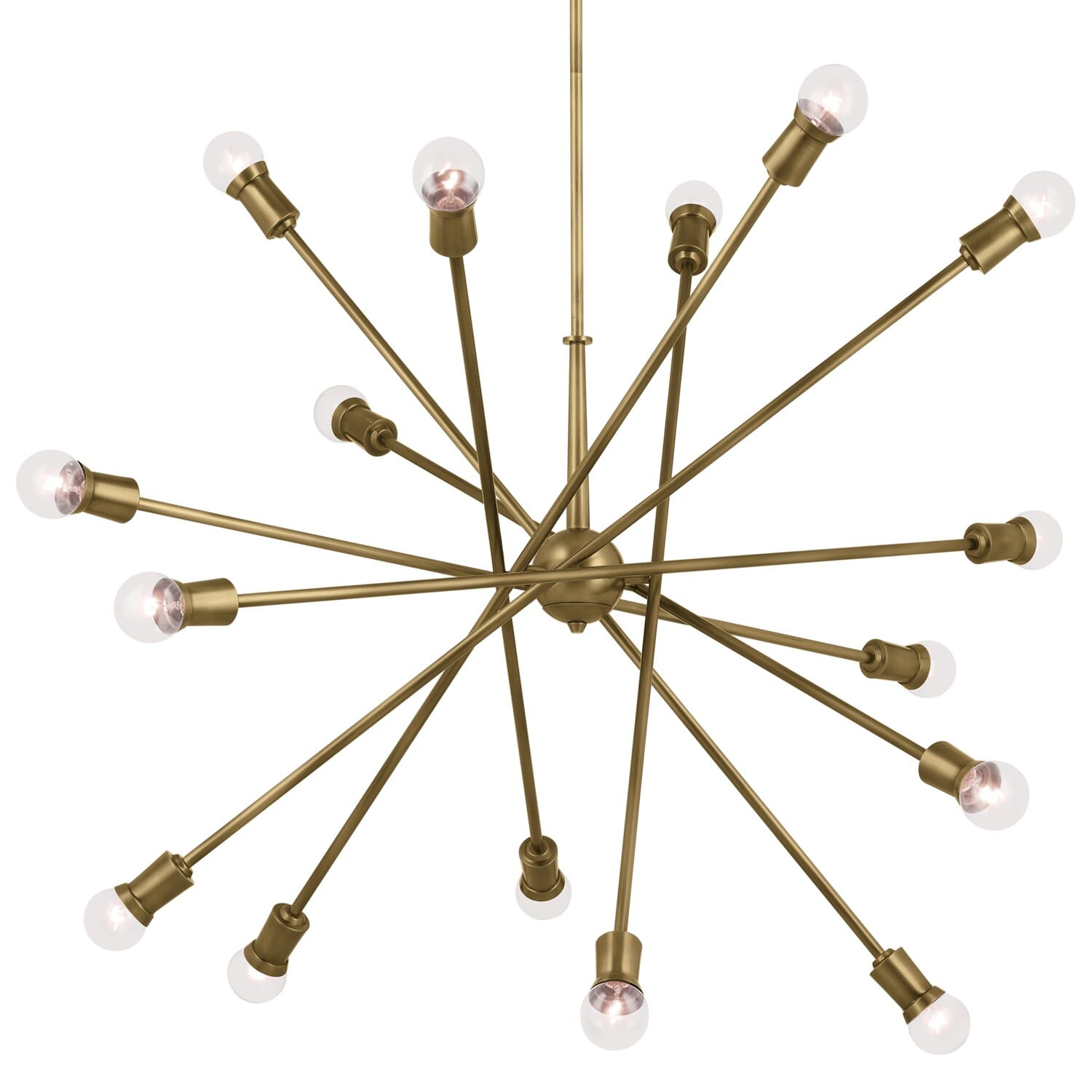 Armstrong 16-Light Chandelier in Natural Brass