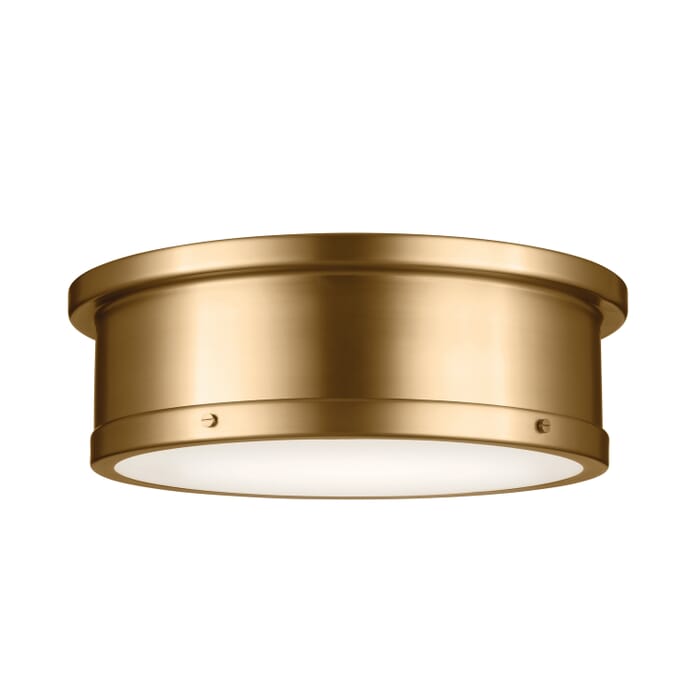 Serca 3-Light Flush Mount in Brushed Natural Brass Serca 3-Light Flush Mount in Brushed Natural Brass