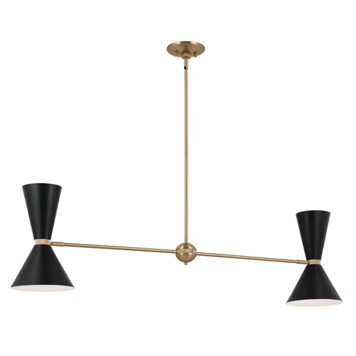 Phix 4-Light Linear Chandelier in Champagne Bronze Phix 4-Light Linear Chandelier in Champagne Bronze