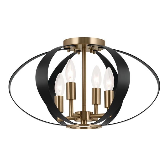 Cecil 4-Light Flush Mount in Champagne Bronze Cecil 4-Light Flush Mount in Champagne Bronze