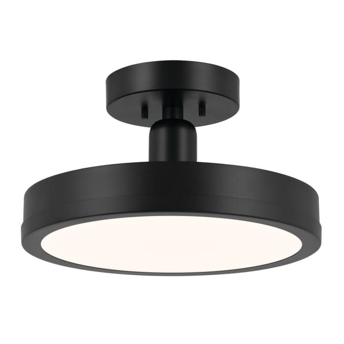Riu 1-Light LED Semi-Flush Mount in Black Riu 1-Light LED Semi-Flush Mount in Black