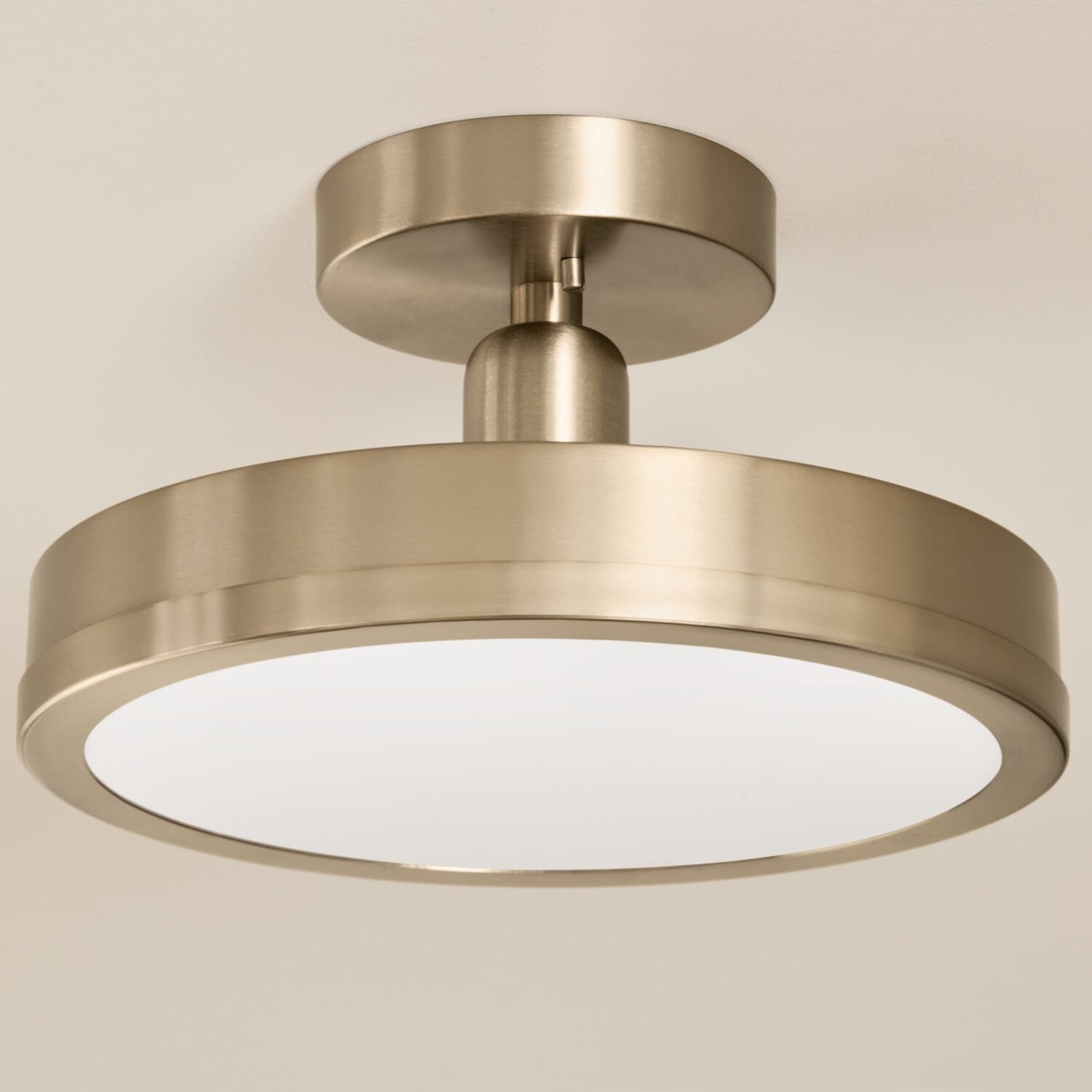 Riu 1-Light LED Semi-Flush Mount in Champagne Bronze