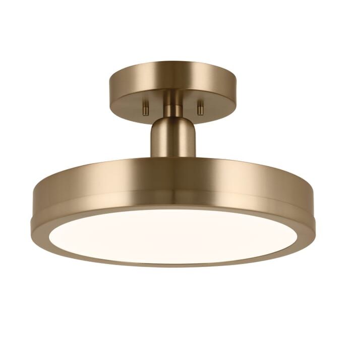 Riu 1-Light LED Semi-Flush Mount in Champagne Bronze Riu 1-Light LED Semi-Flush Mount in Champagne Bronze