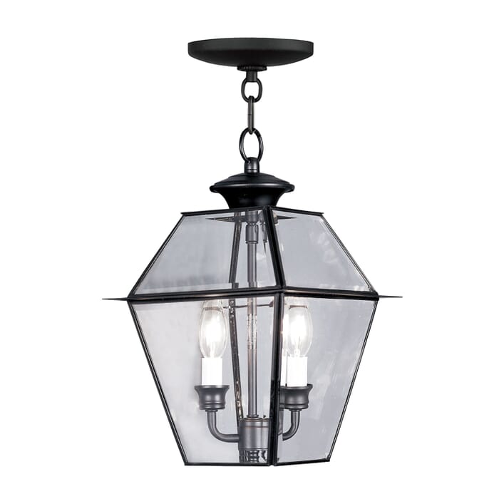 Westover 2-Light Outdoor Pendant in Black Westover 2-Light Outdoor Pendant in Black