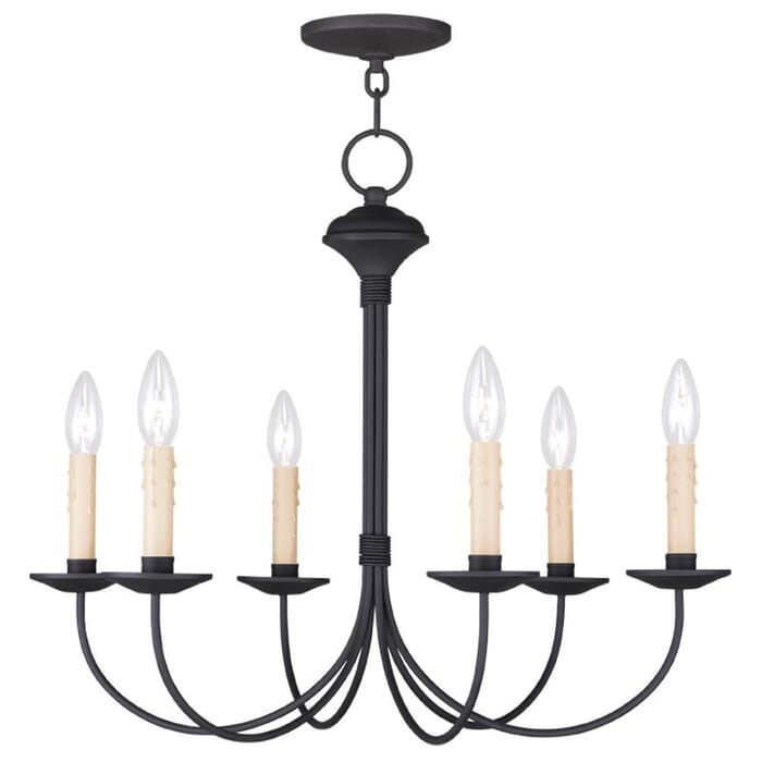 Heritage 6-Light Chandelier in Black Heritage 6-Light Chandelier in Black