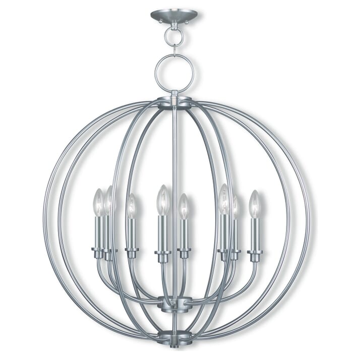 Milania 8-Light Chandelier in Brushed Nickel Milania 8-Light Chandelier in Brushed Nickel
