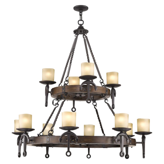 Cape May 12-Light Chandelier in Hand Applied Olde Bronze Cape May 12-Light Chandelier in Hand Applied Olde Bronze