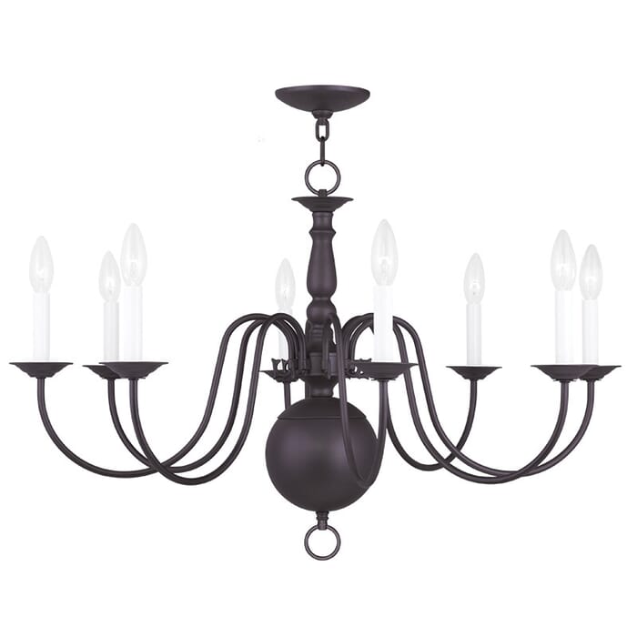 Williamsburgh 8-Light Chandelier in Bronze Williamsburgh 8-Light Chandelier in Bronze