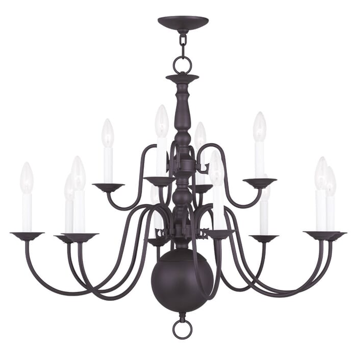 Williamsburgh 12-Light Chandelier in Bronze Williamsburgh 12-Light Chandelier in Bronze