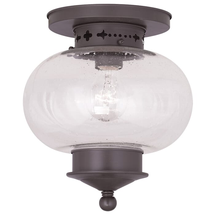 Harbor 1-Light Ceiling Mount in Bronze Harbor 1-Light Ceiling Mount in Bronze