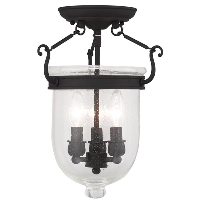 Jefferson 3-Light Ceiling Mount in Black Jefferson 3-Light Ceiling Mount in Black