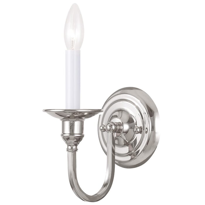 Cranford 1-Light Wall Sconce in Polished Nickel Cranford 1-Light Wall Sconce in Polished Nickel