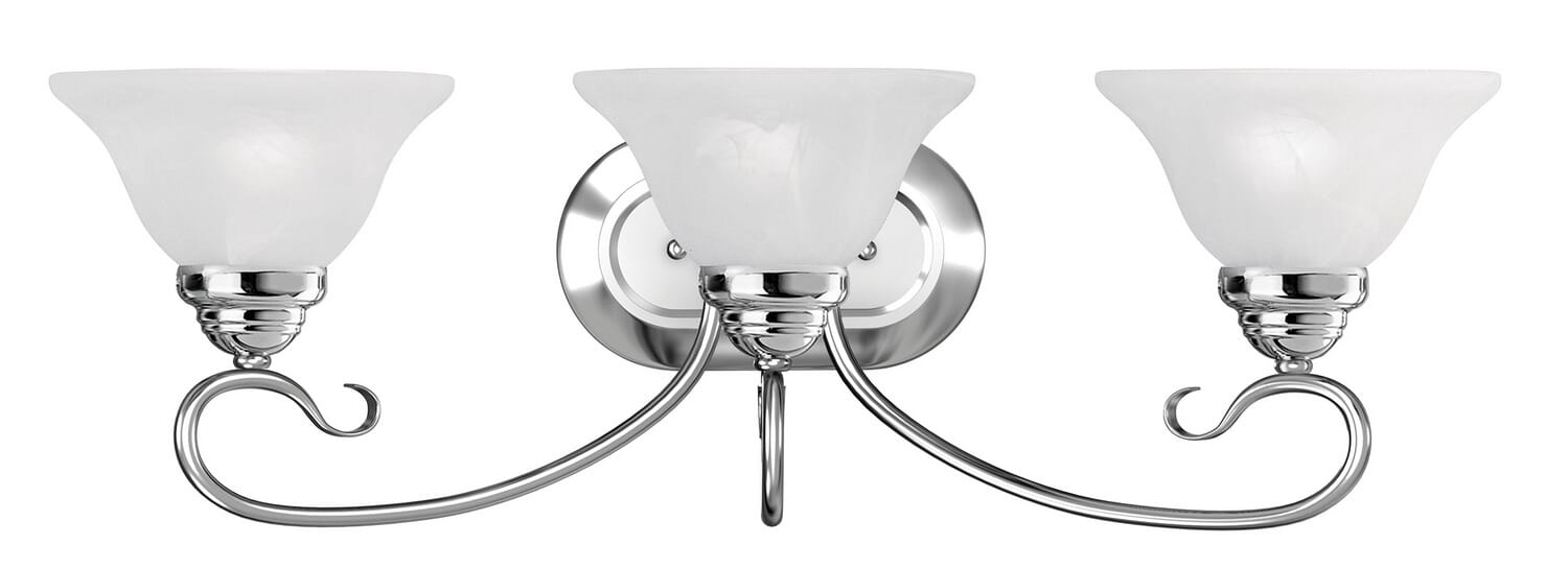 Coronado 3-Light Bathroom Vanity Light in Polished Chrome