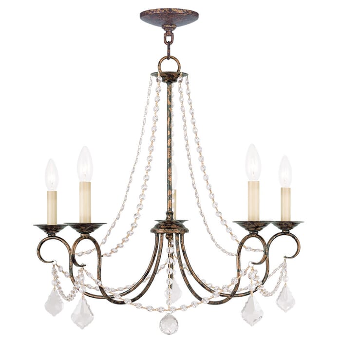 Pennington 5-Light Chandelier in Hand Applied Venetian Golden Bronze Pennington 5-Light Chandelier in Hand Applied Venetian Golden Bronze
