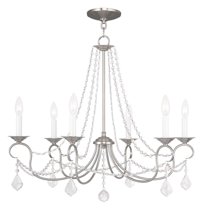 Pennington 6-Light Chandelier in Brushed Nickel Pennington 6-Light Chandelier in Brushed Nickel