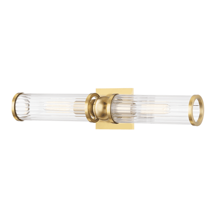 Hudson Valley Malone 2-Light Wall Sconce in Aged Brass Hudson Valley Malone 2-Light Wall Sconce in Aged Brass