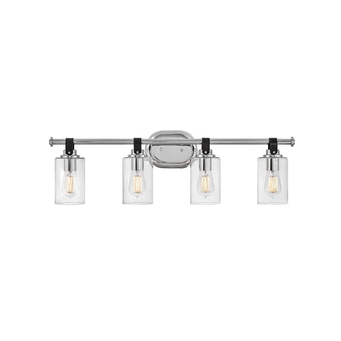 Hinkley Halstead 4-Light Bathroom Vanity Light In Chrome Hinkley Halstead 4-Light Bathroom Vanity Light In Chrome