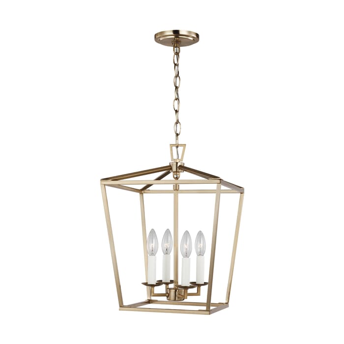 Sea Gull Dianna 4-Light Pendant Light in Satin Brass Sea Gull Dianna 4-Light Pendant Light in Satin Brass