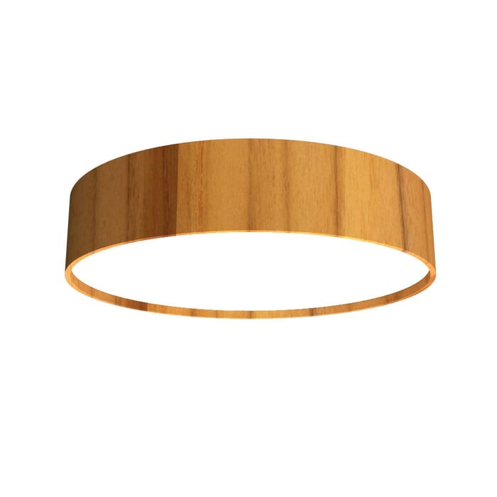 Cylindrical LED Ceiling Mount in Teak Cylindrical LED Ceiling Mount in Teak