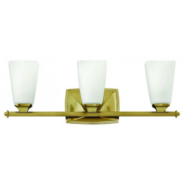 Hinkley Darby 3-Light Bathroom Vanity Light in Brushed Caramel Hinkley Darby 3-Light Bathroom Vanity Light in Brushed Caramel
