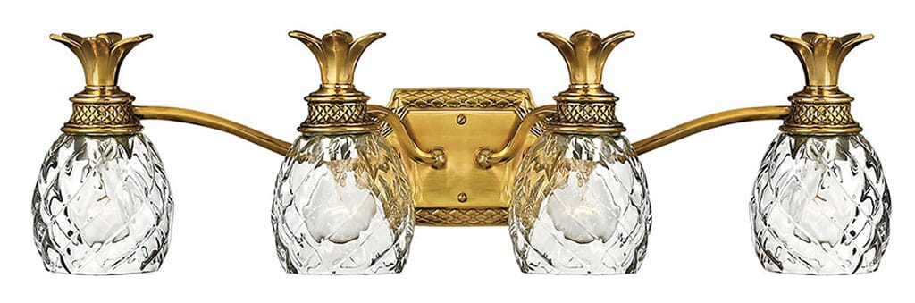 Burnished Brass LED Bath from the Plantation Collection