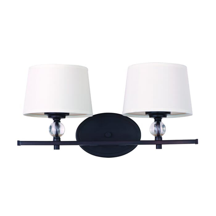 Rondo 2-Light Bathroom Vanity Light in Oil Rubbed Bronze Rondo 2-Light Bathroom Vanity Light in Oil Rubbed Bronze