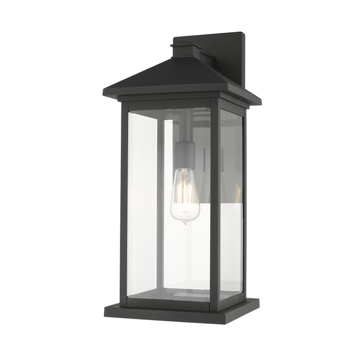 Z-Lite Portland 1-Light Outdoor Wall Sconce In Black Z-Lite Portland 1-Light Outdoor Wall Sconce In Black