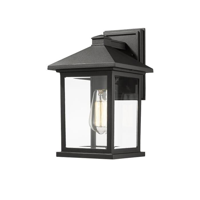Z-Lite Portland 1-Light Outdoor Wall Sconce In Black Z-Lite Portland 1-Light Outdoor Wall Sconce In Black