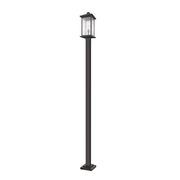 Z-Lite Portland 1-Light Outdoor Post Mounted Fixture Light In Oil Rubbed Bronze Z-Lite Portland 1-Light Outdoor Post Mounted Fixture Light In Oil Rubbed Bronze