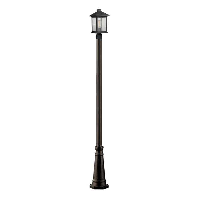 Z-Lite Portland 1-Light Outdoor Post Mounted Fixture Light In Oil Rubbed Bronze Z-Lite Portland 1-Light Outdoor Post Mounted Fixture Light In Oil Rubbed Bronze