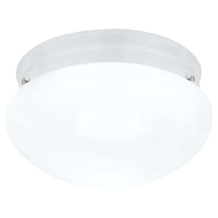 Webster 1-Light Flush Mount in White Webster 1-Light Flush Mount in White